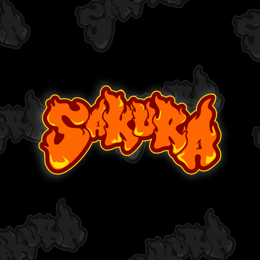 Flame Sakura Printed Decal