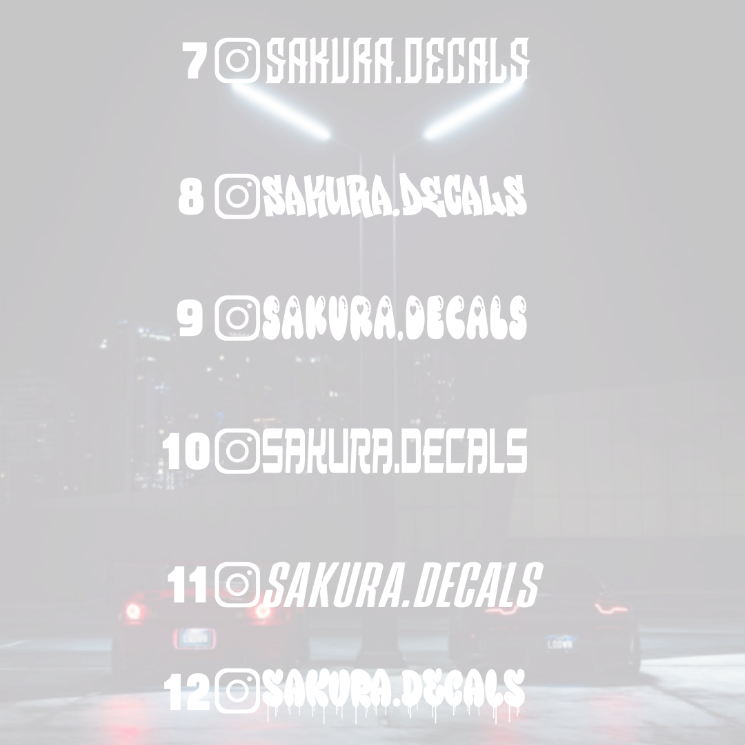 Custom Social Tag Decal - Reflective/Holo