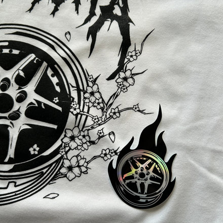 Flamin' Chrome Holographic Decal