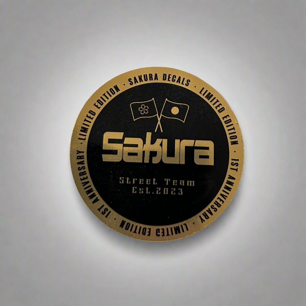 Sakura 1st Anniversary Decal - Gold