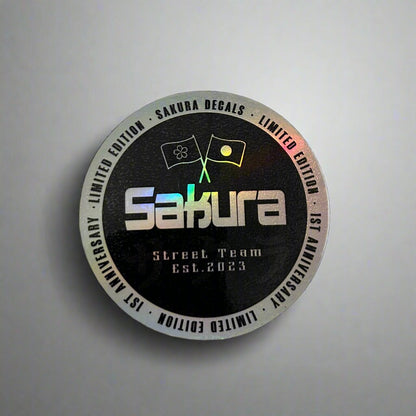 Sakura 1st Anniversary Decal - Silver