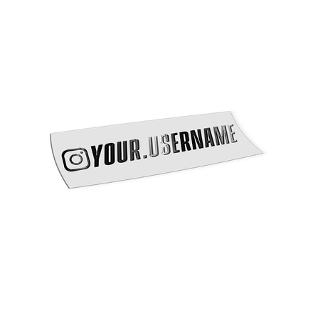 Custom Social Tag Decal - Glitter
