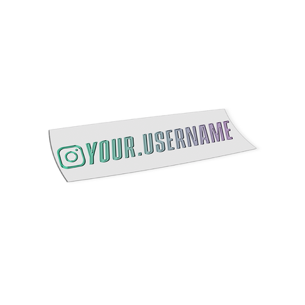 Custom Social Tag Decal - Reflective/Holo